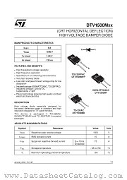 DTV1500MD datasheet pdf SGS Thomson Microelectronics