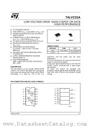 74LVC32ATTR datasheet pdf SGS Thomson Microelectronics