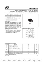 STS8DNF3LL datasheet pdf SGS Thomson Microelectronics