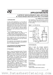 AN1305 datasheet pdf SGS Thomson Microelectronics