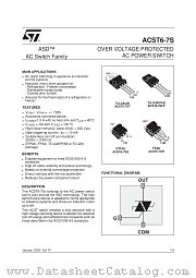 ACST6-7SFP datasheet pdf SGS Thomson Microelectronics