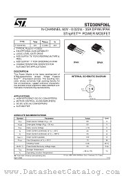 STD30NF06L datasheet pdf SGS Thomson Microelectronics