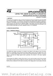 AN1293 datasheet pdf SGS Thomson Microelectronics