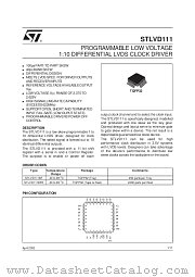 STLVD111BFR datasheet pdf SGS Thomson Microelectronics