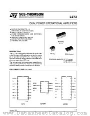 L272 datasheet pdf SGS Thomson Microelectronics