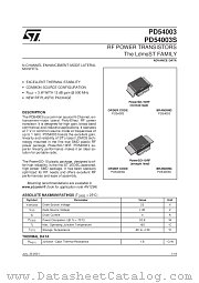 PD54003 datasheet pdf SGS Thomson Microelectronics