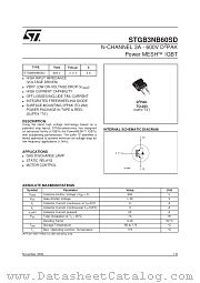 STGB3NB60SD datasheet pdf SGS Thomson Microelectronics