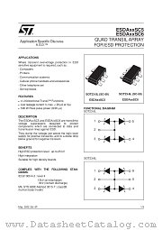 ESDA14V2SC5 datasheet pdf SGS Thomson Microelectronics