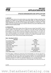 AN1257 datasheet pdf SGS Thomson Microelectronics