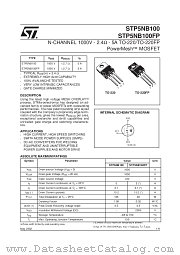 STP5NB100FP datasheet pdf SGS Thomson Microelectronics