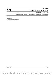 AN1174 datasheet pdf SGS Thomson Microelectronics