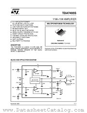 TDA7495S datasheet pdf SGS Thomson Microelectronics