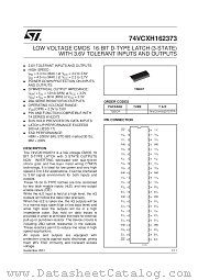 74VCXH162373TTR datasheet pdf SGS Thomson Microelectronics