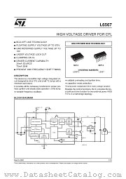 L6567D datasheet pdf SGS Thomson Microelectronics