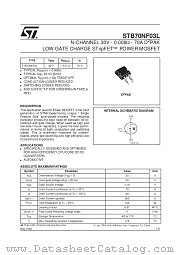 STB70NF03L datasheet pdf SGS Thomson Microelectronics