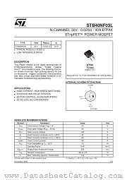 STB40NF03L datasheet pdf SGS Thomson Microelectronics