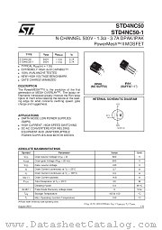 STD4NC50 datasheet pdf SGS Thomson Microelectronics