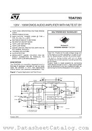 TDA7293V datasheet pdf SGS Thomson Microelectronics