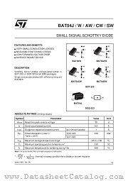 BAT54JFILM datasheet pdf SGS Thomson Microelectronics