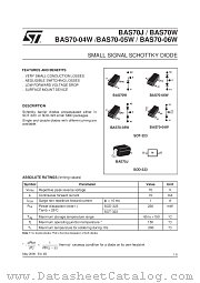 BAS70-06WFILM datasheet pdf SGS Thomson Microelectronics