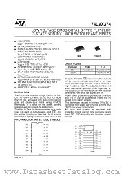 74LVX374M datasheet pdf SGS Thomson Microelectronics