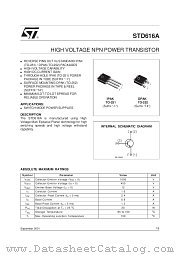 STD616A datasheet pdf SGS Thomson Microelectronics