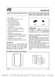 74LVX174M datasheet pdf SGS Thomson Microelectronics