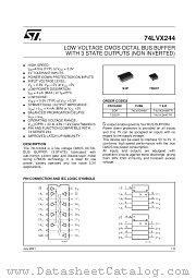 74LVX244MTR datasheet pdf SGS Thomson Microelectronics