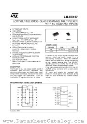 74LCX157M datasheet pdf SGS Thomson Microelectronics