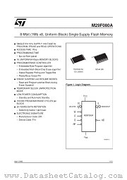 M29F080A90N1 datasheet pdf SGS Thomson Microelectronics