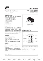 DALC208SC6 datasheet pdf SGS Thomson Microelectronics