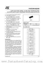 74VCXH162245TTR datasheet pdf SGS Thomson Microelectronics