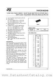 74VCX162240TTR datasheet pdf SGS Thomson Microelectronics