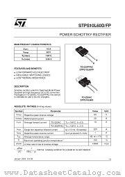 STPS10L60D datasheet pdf SGS Thomson Microelectronics
