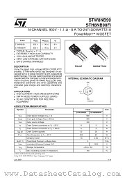 STH8NB90FI datasheet pdf SGS Thomson Microelectronics