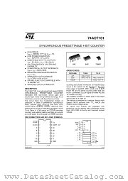 74ACT161TTR datasheet pdf SGS Thomson Microelectronics