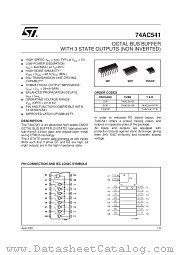 74AC541B datasheet pdf SGS Thomson Microelectronics