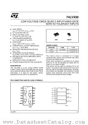 74LVX00M datasheet pdf SGS Thomson Microelectronics
