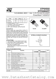 STP6NB80FP datasheet pdf SGS Thomson Microelectronics