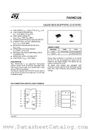74VHC126M datasheet pdf SGS Thomson Microelectronics