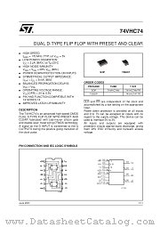 74VHC74TTR datasheet pdf SGS Thomson Microelectronics