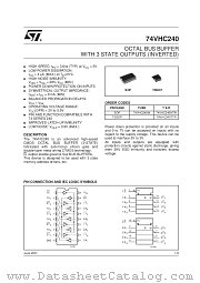 74VHC240M datasheet pdf SGS Thomson Microelectronics
