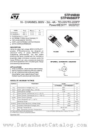 STP4NB80 datasheet pdf SGS Thomson Microelectronics