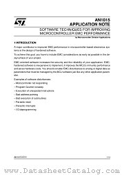 AN1015 datasheet pdf SGS Thomson Microelectronics