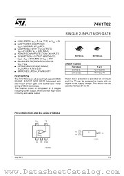 74V1T02STR datasheet pdf SGS Thomson Microelectronics