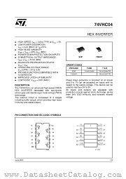 74VHC04M datasheet pdf SGS Thomson Microelectronics