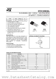 STD12NE06L datasheet pdf SGS Thomson Microelectronics
