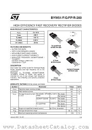 BYW51G-200 datasheet pdf SGS Thomson Microelectronics