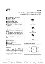 TS921IDT datasheet pdf SGS Thomson Microelectronics