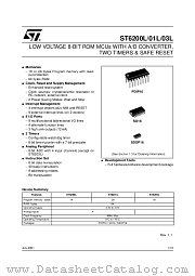ST6200L datasheet pdf SGS Thomson Microelectronics